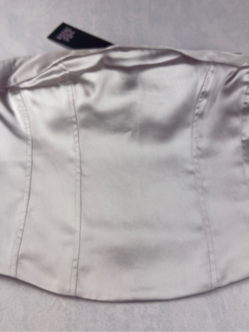 wild fable White Satin Bustier Bandeau Top